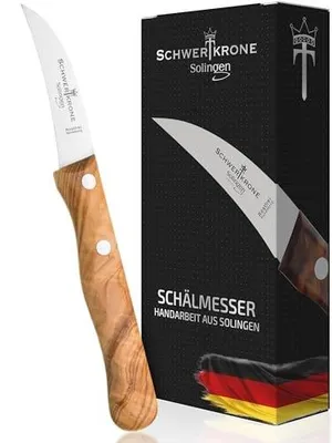 Zdjęcie produktu dla Nóż do obierania warzyw owoców drewno oliwne solingen 15 5 cm