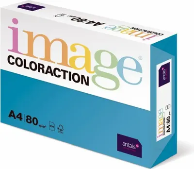 Produktbild von Antalis Coloraction, Laser-/Inkjet-Druck, A4 (210x297 mm), 2500 Blätter, 80 g/m², Blau, 100%