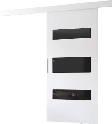 Produktbild von Minio, Schiebetür "CLEAN D", Zimmertür, 86 cm, Weiße / Schwarze Farbe