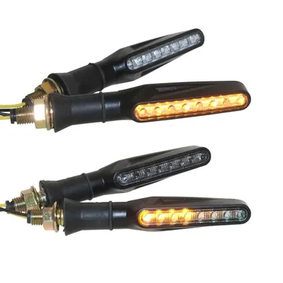 Obrázok produktu pre Motocyklové LED svetelné smerové svetlo Shark čierne číre - sada 4