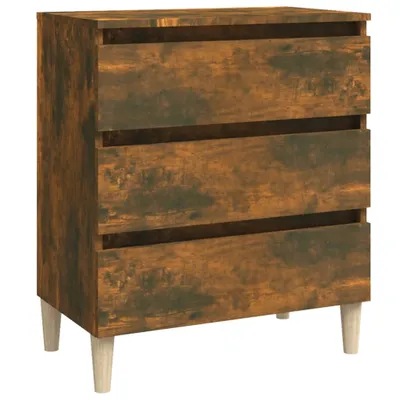 Imagen del producto de Aparador madera contrachapada color roble ahumado 60x35x69 cm