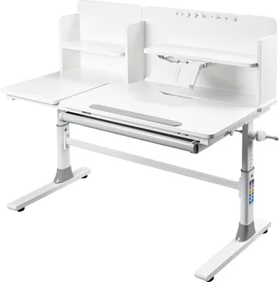 Image de Sören bureau réglable blanc, gris.