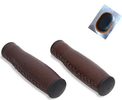 Produktbild von Selle Orient ergonomische Kunstledergriffe Fahrradgriffe 135 mm in braun inkl. 1 x Schlauchflicken
