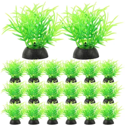 Immagine prodotto di 20 piccole piante artificiali per acquario di pesci combattenti (Betta)