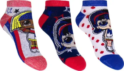 Produktbild von LOL Surprise Socken 3er Pack Sneaker Strümpfe für Mädchen 23/26 Farbe 2