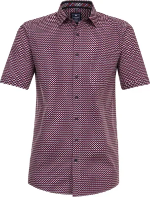 Zdjęcie produktu dla REDMOND Koszulka z krótkim rękawem, czerwona w wzory, rozmiar 3XL, krój Comfort Fit