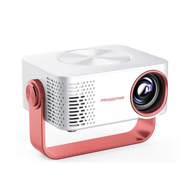 Produktbild von AIORBER Mini Beamer 1080P Full HD mit WiFi & Lautsprecher, tragbarer LED Projektor, Bildschirmspiegelung, HDMI USB, Heimkino, Weiß+Rot