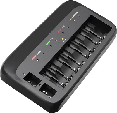 Produktbild von X10 Akku Schnell-Ladegerät für 1-8 AA, AAA und 1-2 9V NiMH-Akkus, mit Entladefunktion