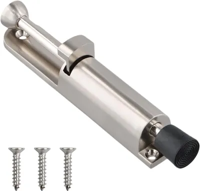 Imagen del producto de Topes de puerta ajustables de acero inoxidable, resistentes a la corrosión, con pedal, para uso en interiores y exteriores