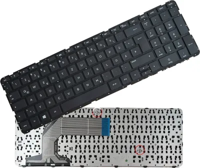 Produktbild von Original Laptop Tastatur / Notebook Keyboard Deutsch für HP Pavilion 15-a000, 15-e, 17-E, E5-572G, 250-G2 / Deutsches Tastaturlayout DE