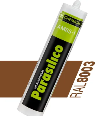 Produktbild von Sanitär Silikon Parasilico AM-85 – neutralvernetzender Silikon-Dichtstoff, schimmelhemmend & dauerelastisch, für Bad & Küche, innen & außen, UV- und witterungsbeständig (2x Kartuschen, Dunkelbraun (Mahagonibraun) RAL 8016)
