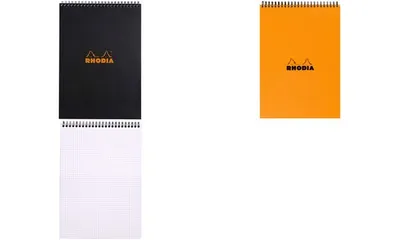 Immagine prodotto di RHODIA 185009C RHODIA Spiralnotizblock No. 18, DIN A4, kariert, schwarz