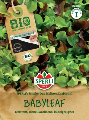 Produktbild von SPERLI  Pflücksalat Saatband Frische Duo Babyleaf 3 lfd. Meter