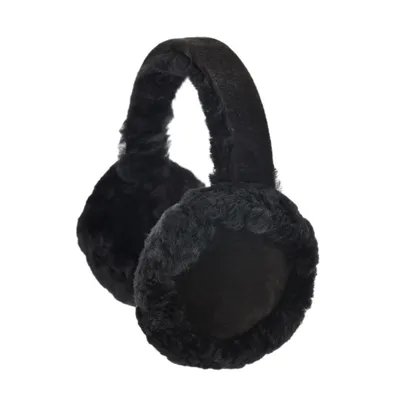 Productafbeelding van Eastern Counties Leather Damen oorwarmers van schapenvacht, model EL276 (one size), kleur zwart