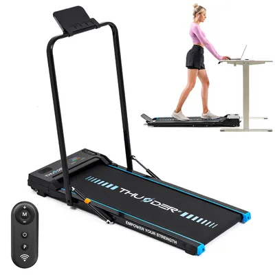 Image de Tapis de course Thunder VIVA-BLACK 102 x 40cm 8km/h FitShow LED Bluetooth pliable Haut-parleur Rouleau de transport