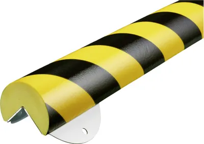 Produktbild von Warn- und Schutzprofil Typ A+, auf Edelstahlträger, g/s, Ø 60 mm, Länge 1 m