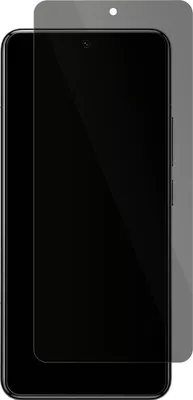 A privacy screen protector is shown on top of a smartphone.