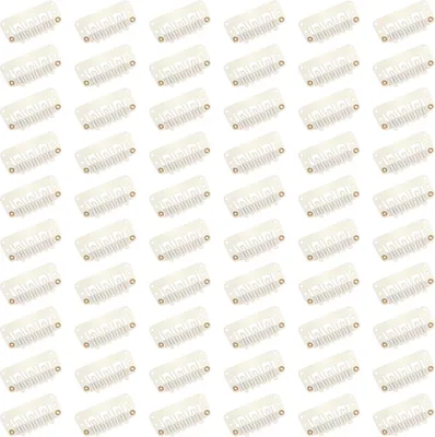 Obrázok produktu pre Sponky na parochne, tvar U, 60 kusov, 3,2 x 1,5 cm, sivé/biele, vhodné na vlasové predlžovanie
