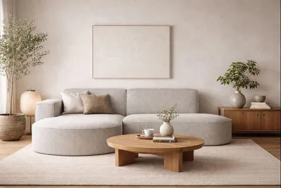 Produktbild von Kaiser Möbel Ecksofa, Sofa L form, Couch L form MODENA L STUDIO stoff Verita Beige Links
