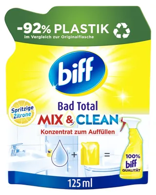Produktbild von Biff Bad Total Mix&Clean Nachfüller Badreiniger Zitrus Frische (125ml)