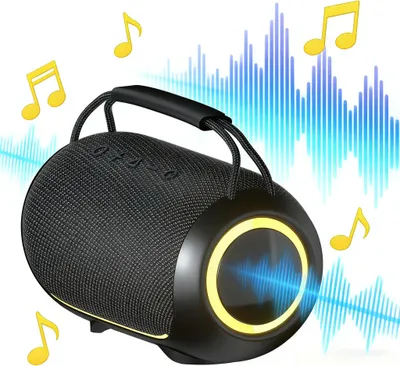 Produktbild von Bluetooth Box 40W mit Subwoofer, TWS Stereo, RGB Licht, USB TF AUX, Tragbar Bluetooth Lautsprecher, 8 Std Akku