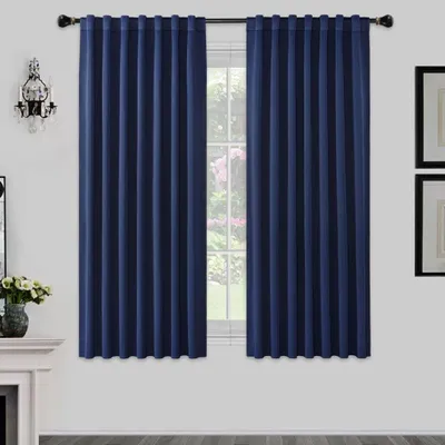 Image de Rideaux occultants - isolants thermiques - lot de 2 - plusieurs couleurs - 100 % polyester