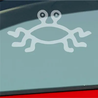 Produktbild von Auto Aufkleber Krabbe Krebs Sternzeichen Crab Tier Meer See 19x10 cm Milchglas Sticker Heckscheibenaufkleber