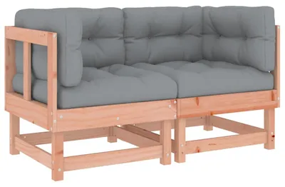 Produktbild von vidaXL Ecksofas mit Kissen 2 Stk. Massivholz Douglasie