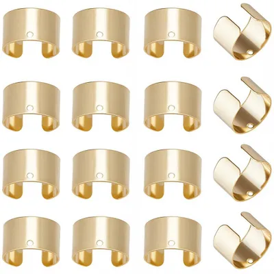 60 Ohrmanchetten Edelstahl Gold Silber, nicht durchbohrt, verstellbar, DIY