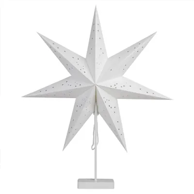 Produktbild von LED-Papierstern mit Ständer, 60 cm, warmweiße LEDs