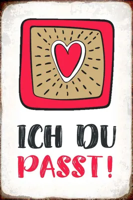 Produktbild von vianmo Holzschild 18x12 cm ich du passt Herz Liebe Dekoration
