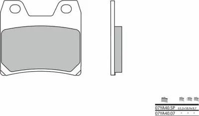 Obrázok produktu pre Brzdové doštičky BREMBO Street zo spekaného kovu - 07YA40SP