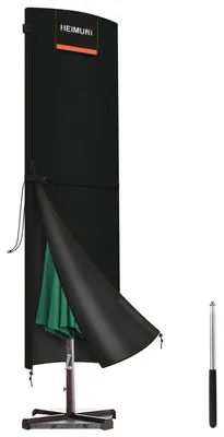 Produktbild von Sonnenschirm Schutzhülle 250x64cm 420D Oxford Abdeckhaube für Ampelschirm wetterfest UV-beständig winddicht