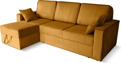 Zdjęcie produktu dla Robin Inspire Sofa Narożna Sofa Wielofunkcyjna Z Funkcją Spania Pudełko Na Łóżko Pudełko W Kształcie L Sofa Narożna Wolnostojąca Sztruks Aksamit Optyka Parma 230 x 165 x 102 cm Lewy Żółty