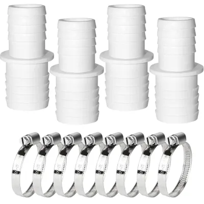 Imagen del producto de 4 conectores para manguera de piscina, de 38 mm a 32 mm, conector para manguera de piscina de 32 mm