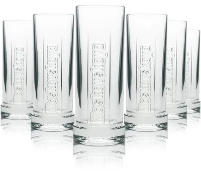 Produktbild von 6x Moskovskaya Vodka Glas Longdrink Relief 300ml Rastal