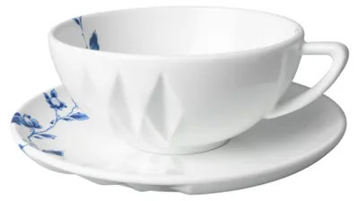Heinen Delfts Blauw – Tasse mit Untertasse Blau Vouw – Bild 1