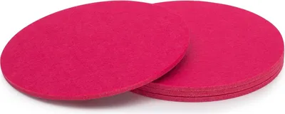 Produktbild von Filzuntersetzer - rund - Set von 4 - schwarz - 20 cm