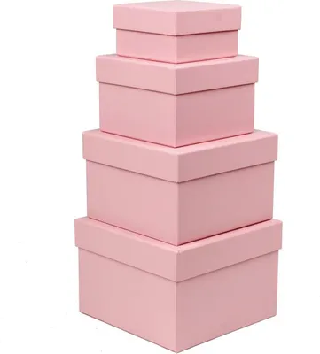 Produktbild von Rechteckige Geschenkboxen Karton 4er Set in verschiedenen Größen und Farben