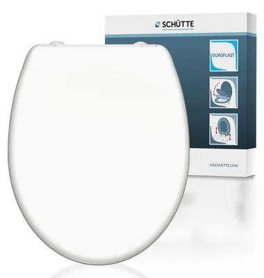 Obrázek produktu pro WC sedátko BÍLÉ, Duroplastové WC sedátko s mechanismem Soft-Close a rychloupínacím uzávěrem