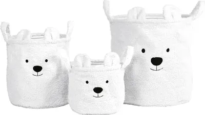 Produktbild von Childhome Teddy Korb offwhite 3er Set