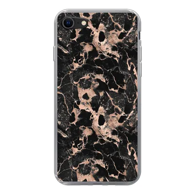 Produktbild von MuchoWow® Handyhülle Schutzhülle Hülle für iPhone 8 Marmor - Rose - Muster - Chic Silikon Softcase Handy Hülle - Schutzhaube