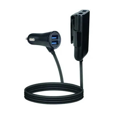 Produktbild von Celly CC4USBEXTBK, Auto, Zigarettenanzünder, 4,8 A, 1,6 m, Schwarz