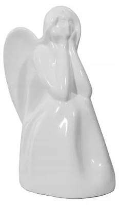 Zdjęcie produktu dla Anioł Ceramiczny Biały Zofia Duży 29Cm Dekoracja