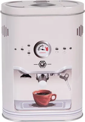 Produktbild von Clayre & Eef Aufbewahrungsdose 14x8x19 cm Grau Metall Kaffeetasse