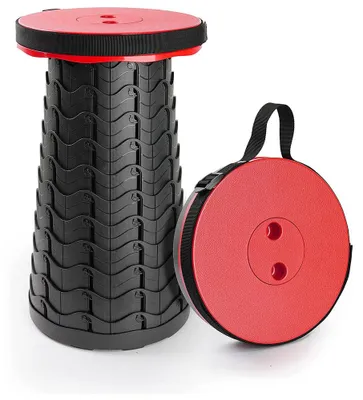 Obrázok produktu pre Teleskopická stolička Dönges, nosnosť 180 kg, červená/čierna (stolička kreslo)