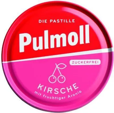 Produktbild von PULMOLL Hustenbonbons Kirsche mit würzigem Zimt ohne Zucker 50g