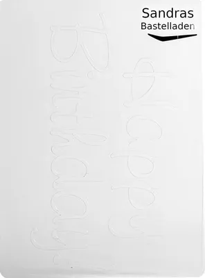 Produktbild von Sandras Embossing-Prägefolder/ -schablone 10,8x15cm Happy Birthday