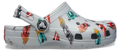 Produktbild von Crocs Classic Race Cars Graphic Clog Kleinkinder Sandale Grau (Mirage/Multi), 210992-1NN