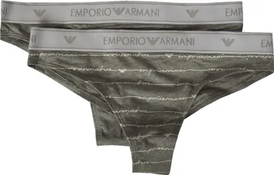 Produktbild von 2er-Pack elastischer Brasilslip für Damen EMPORIO ARMANI Artikel 163337 1P219 BI-PACK BRAZILIAN BRIEF, US/UK M / IT III / CN 165/70, Cotone 95%,Elasthan 5%